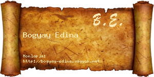 Bogyay Edina névjegykártya