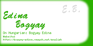 edina bogyay business card